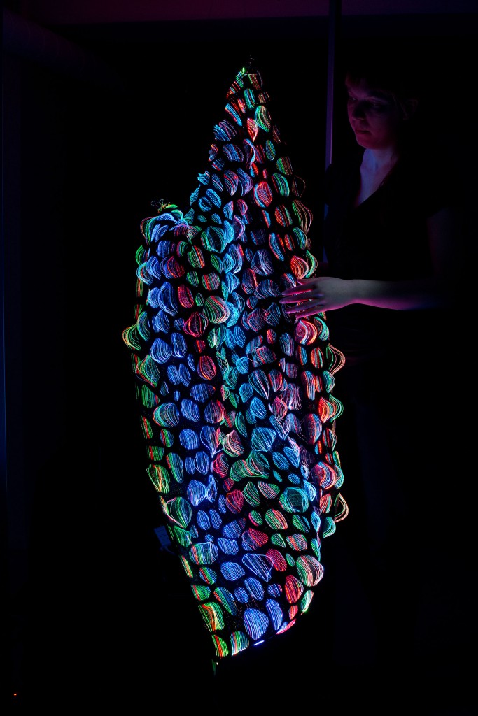 optical fibre textile led art